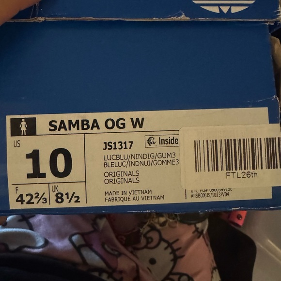 Adidas Womens Size 10 Samba OG Satin Lucid Blue/Pink NWT ✨RARE✨ - Picture 12 of 16